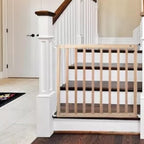 Safetots Simply Secure Wooden Stair Gate - Natural Wood - 72-79cm Screw Fit Baby Safety Barrier - Damaged Box