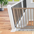 Safetots Simply Secure Wooden Stair Gate - Natural Wood - 72-79cm Screw Fit Baby Safety Barrier - Damaged Box