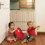 Safetots Simply Secure Wooden Stair Gate - Natural Wood - 72-79cm Screw Fit Baby Safety Barrier - Damaged Box