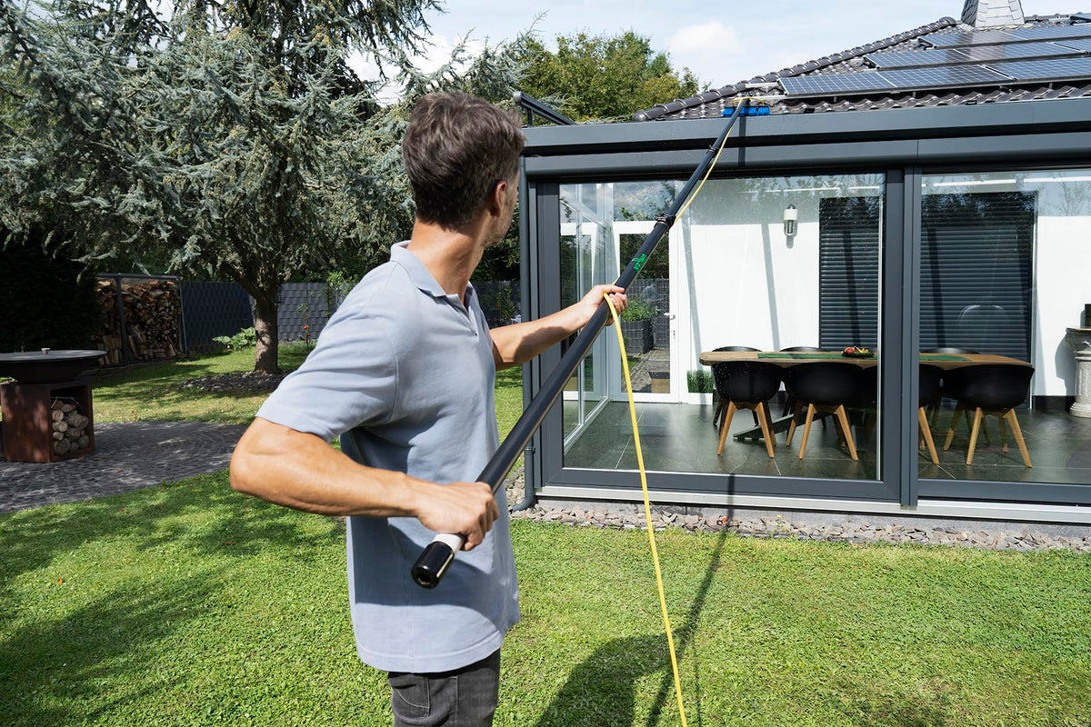 UNGER HighFlow Window & Solar Panel Cleaning Kit 6m Telescopic Pole Brush - Water Fed System - Like New