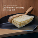 ENA Living Bamboo Dust Pan & Brush Set - Eco-Friendly Dustpan Sweeping Brush - Household Cleaning Tool - Like New