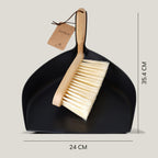 ENA Living Bamboo Dust Pan & Brush Set - Eco-Friendly Dustpan Sweeping Brush - Household Cleaning Tool - Like New