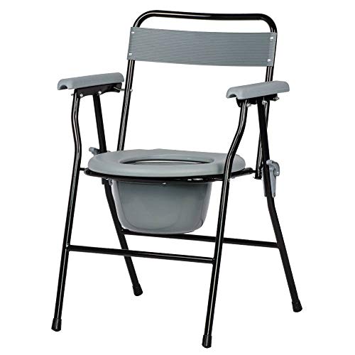 NRS Healthcare Folding Portable Commode - Non Slip Toilet Chair - Medical Aid - Very Good