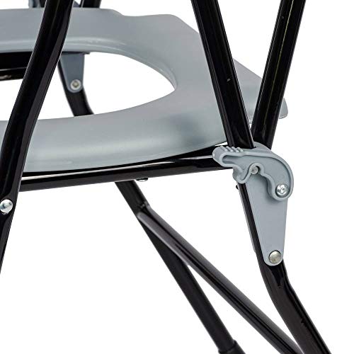 NRS Healthcare Folding Portable Commode - Non Slip Toilet Chair - Medical Aid - Very Good