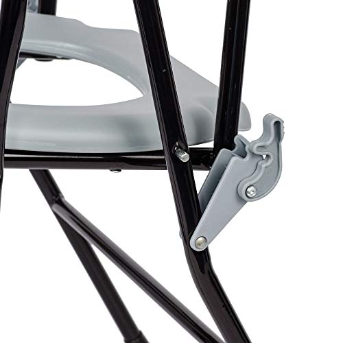 NRS Healthcare Folding Portable Commode - Non Slip Toilet Chair - Medical Aid - Very Good