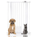 Bettacare Tall Pet Gate with Cat Flap - White - 75-84cm Wide - Pet Safety Barrier - Damaged Box