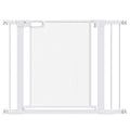 PawHut Pressure Fit Safety Gate Auto Close Door 75-82cm White Pet Dog Baby Child Safety Barrier - Very Good