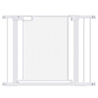 PawHut Pressure Fit Safety Gate Auto Close Door 75-82cm White Pet Dog Baby Child Safety Barrier - Very Good