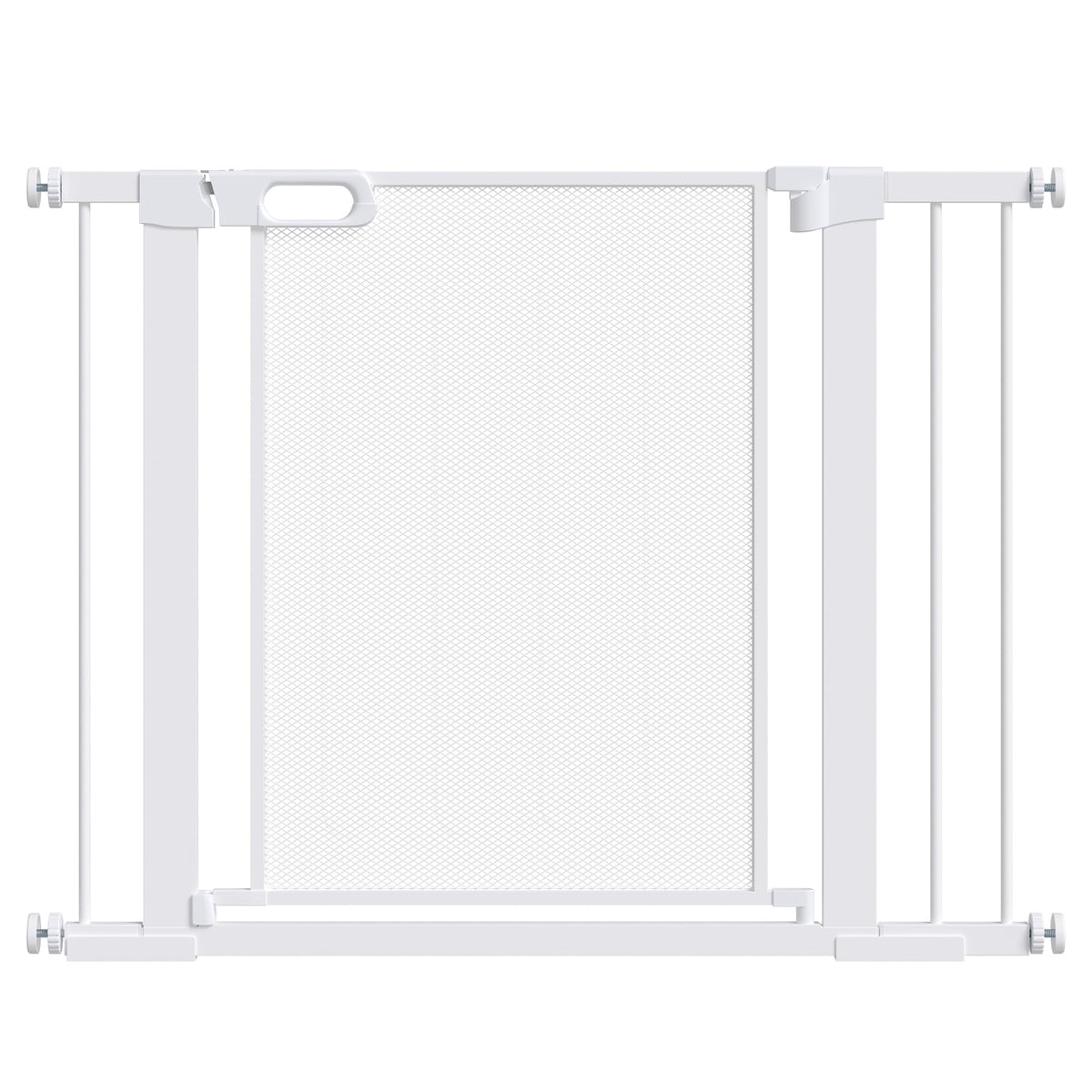 PawHut Pressure Fit Safety Gate Auto Close Door 75-82cm White Pet Dog Baby Child Safety Barrier - Very Good