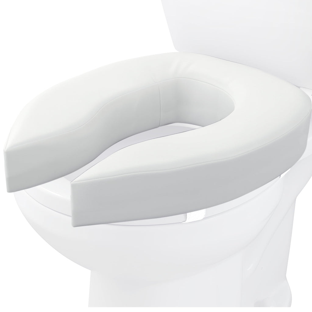 Homecraft Padded Raised Toilet Seat - 10cm Elevated Comfort Support - White - For Elderly Disabled - Damaged Box