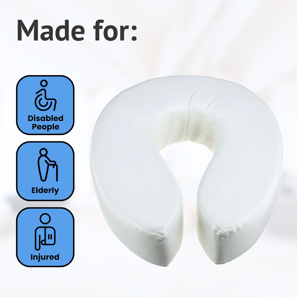 Homecraft Padded Raised Toilet Seat - 10cm Elevated Comfort Support - White - For Elderly Disabled - Damaged Box