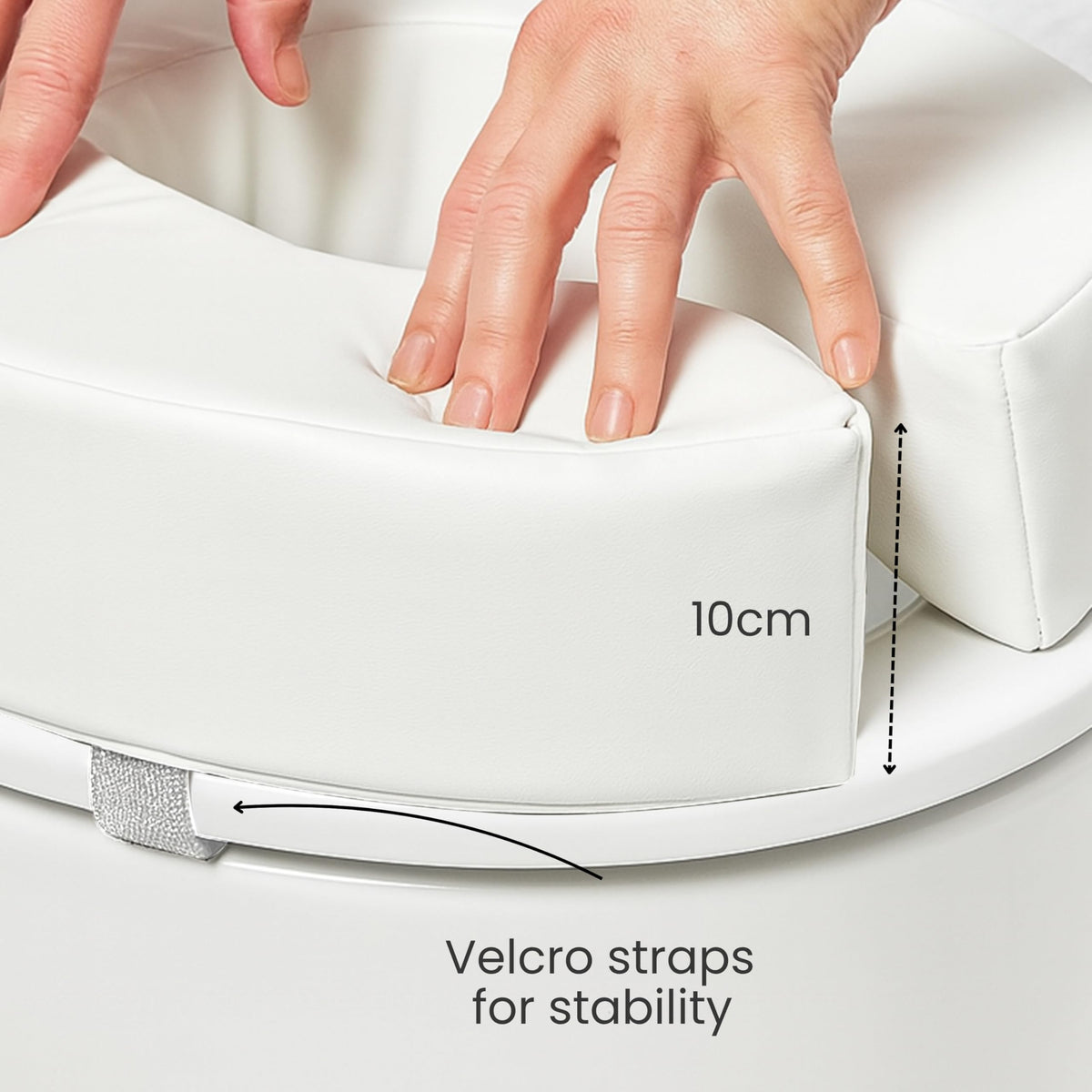 Homecraft Padded Raised Toilet Seat - 10cm Elevated Comfort Support - White - For Elderly Disabled - Damaged Box