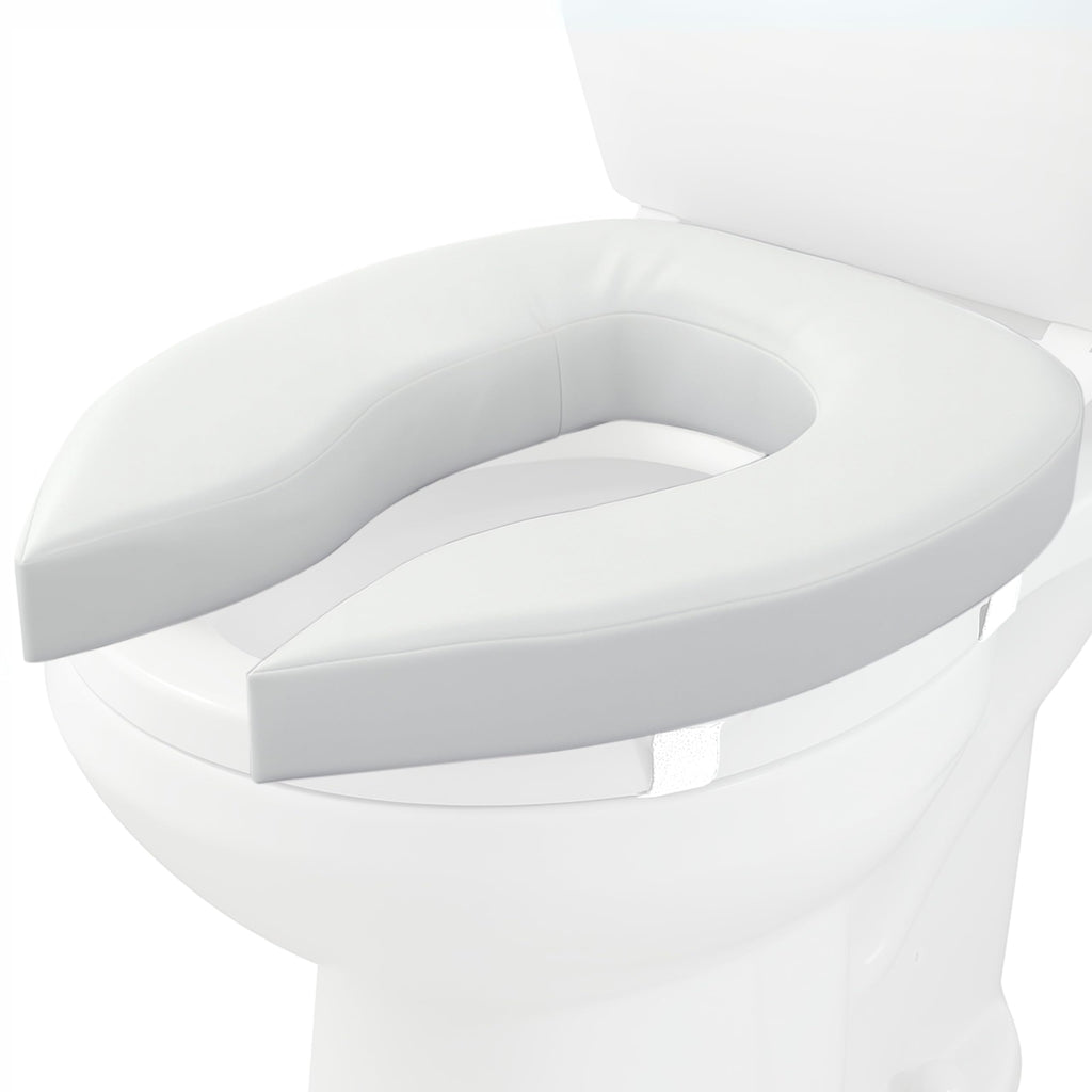 Homecraft Padded Raised Toilet Seat - 10cm Elevated Comfort Support - White - For Elderly Disabled - Damaged Box
