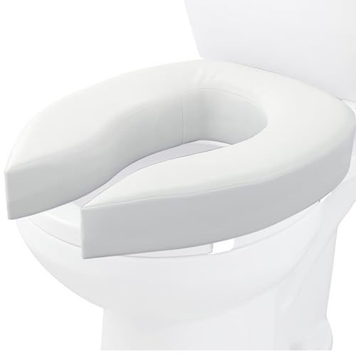 Homecraft Padded Raised Toilet Seat - 10cm Elevated Comfort Support - White - For Elderly Disabled - Damaged Box