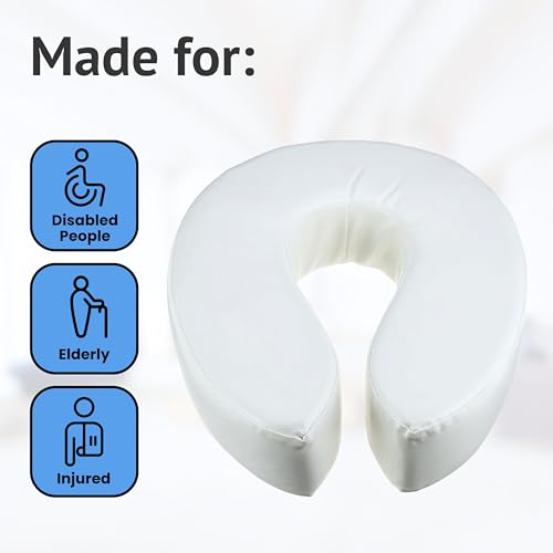 Homecraft Padded Raised Toilet Seat - 10cm Elevated Comfort Support - White - For Elderly Disabled - Damaged Box
