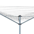 Ram 3 Arm Rotary Washing Line - 30m Garden Clothes Airer Dryer - Folding Rotary Line with Ground Spike & Cover - Grey - New