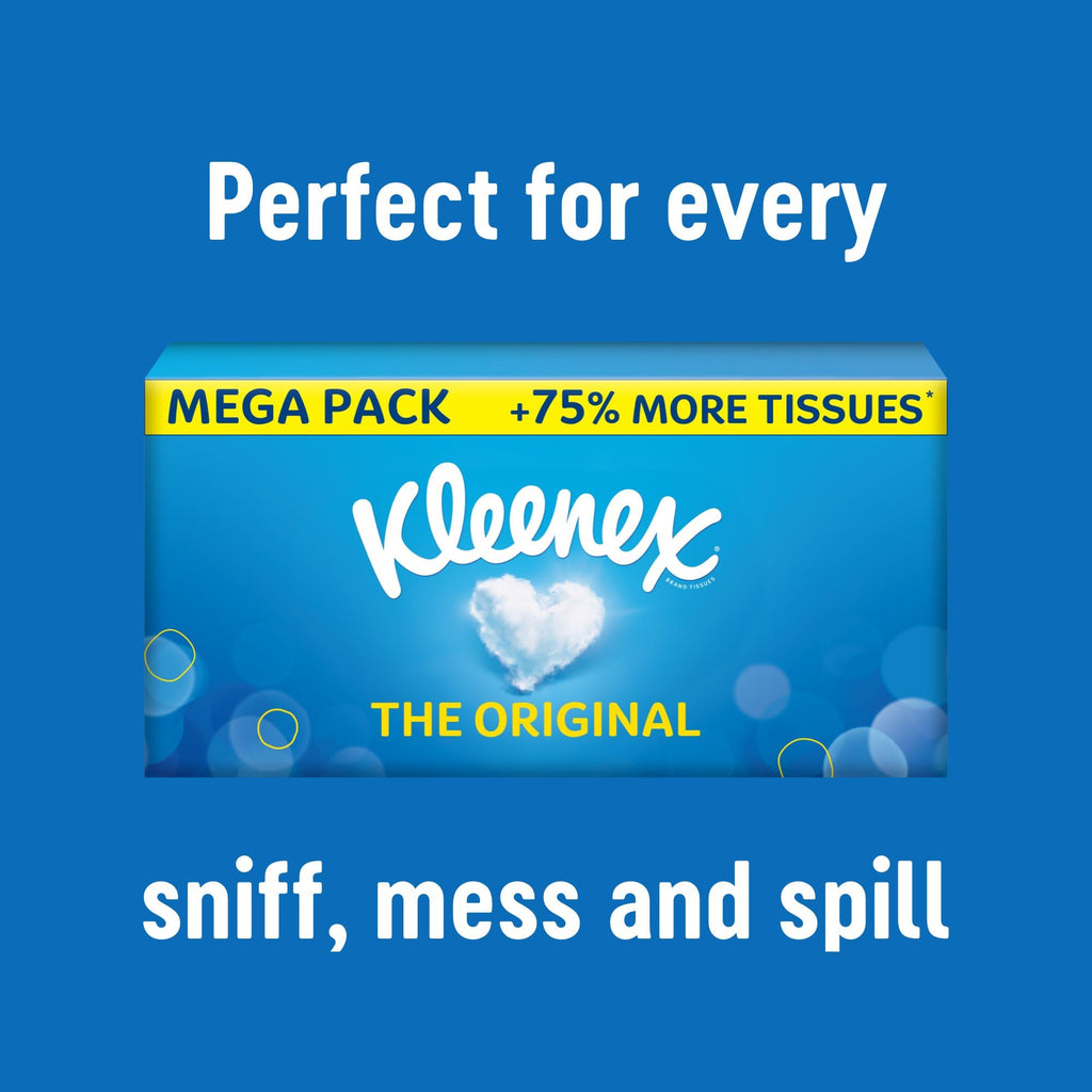 Kleenex Original Facial Tissues Mega Pack – 12 Boxes 1344 Sheets – Bulk Soft Tissue - Damaged Box