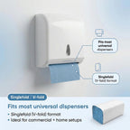 Aura V-Fold Paper Hand Towels - 1 Ply Blue Recycled - 3600 Sheets Bulk Pack - New