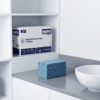 Aura V-Fold Paper Hand Towels - 1 Ply Blue Recycled - 3600 Sheets Bulk Pack - New