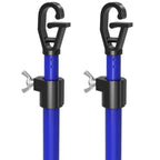 SURFOU Washing Line Pole Set of 2 - Telescopic Clothes Prop 2.4m - G-Hook Laundry Dryer Support - Damaged Box