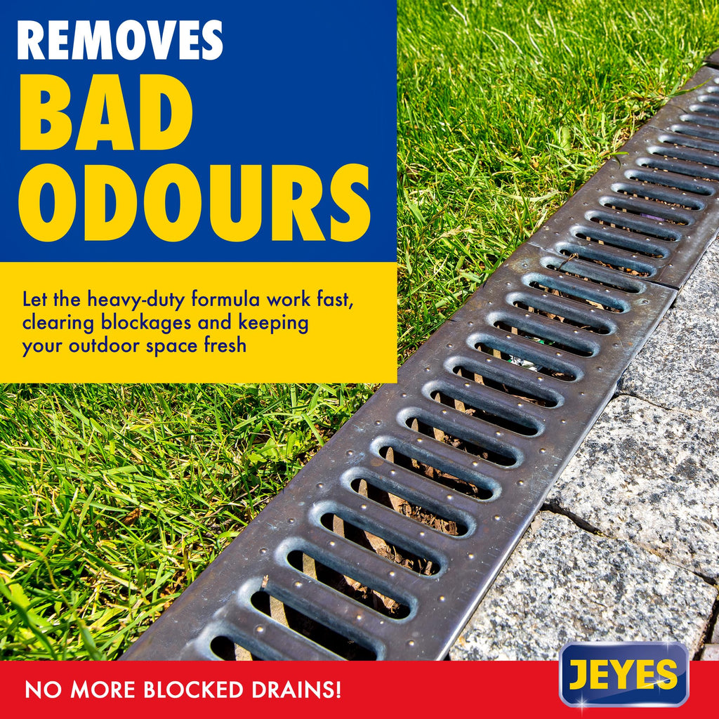 Jeyes Drain Unblocker 1L - Powerful Liquid Cleaner for Blocked Pipes - New