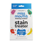 Miss Mouth's Messy Eater Stain Remover On-The-Go Wipes - 5 Count - Portable Laundry Stain Remover for Clothes Fabric - Damaged Box