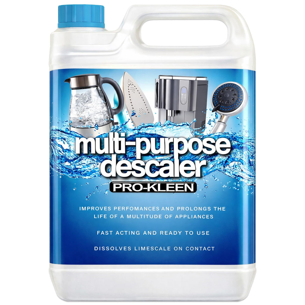 Pro-Kleen Descaler Liquid 5L - Multi-Purpose Fast-Acting Limescale Remover for Coffee Machine Kettle Iron Shower Head Taps - Damaged Box