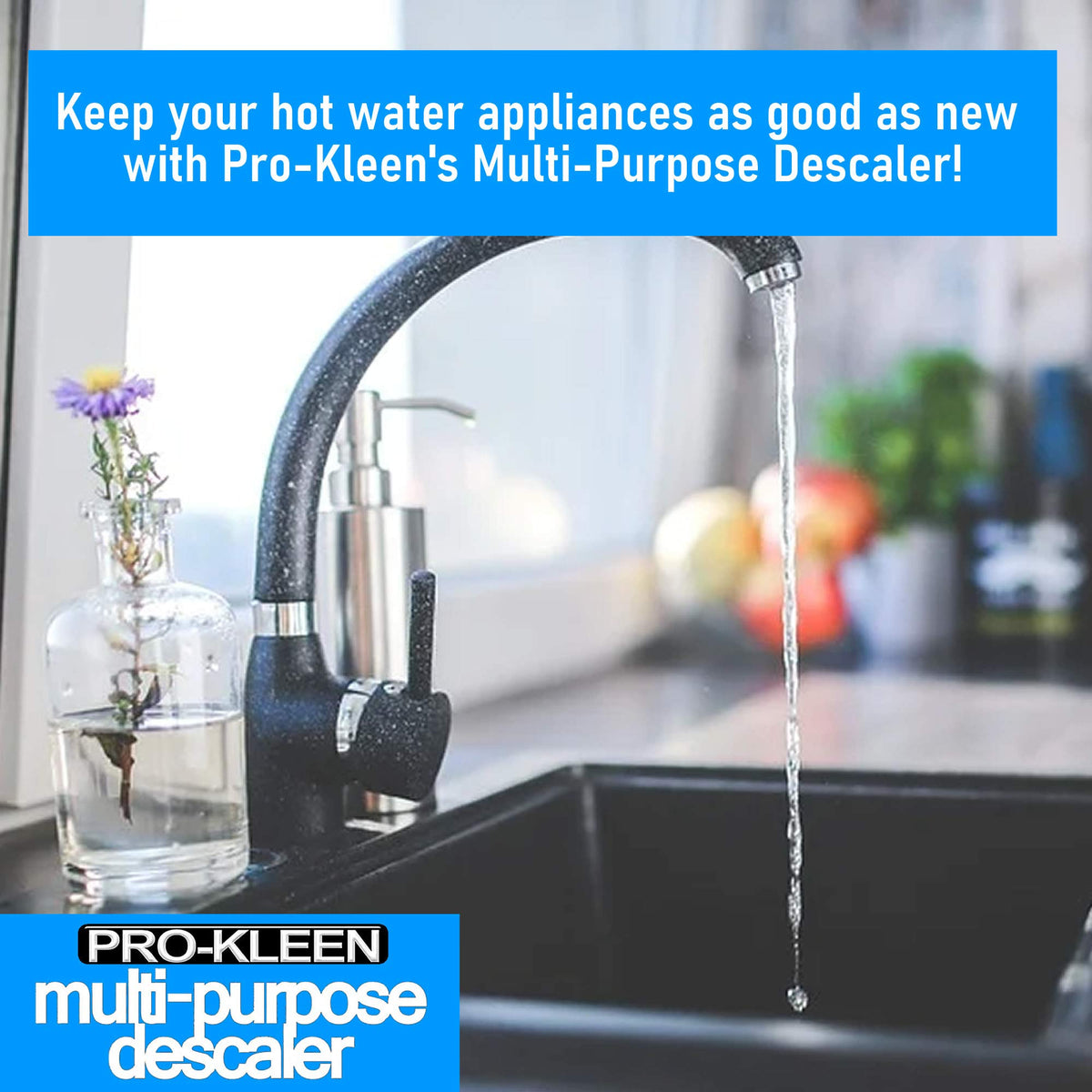 Pro-Kleen Descaler Liquid 5L - Multi-Purpose Fast-Acting Limescale Remover for Coffee Machine Kettle Iron Shower Head Taps - Damaged Box