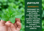 Purosure Peppermint Oil Capsules - 84 Softgels, Enteric Coated, Gastro-Resistant, Digestive Support Mint - Damaged Box - BBE 11/2028