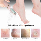 Electric Foot File Callus Remover - USB Rechargeable Waterproof Pink Pedicure Tool for Cracked Heels - 2 Heads - Damaged Box