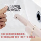 Electric Foot File Callus Remover - USB Rechargeable Waterproof Pink Pedicure Tool for Cracked Heels - 2 Heads - Damaged Box