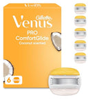 Gillette Venus ComfortGlide Coconut Olay Razor Blades for Women - 6 Pack Refills Moisture Bars - Damaged Box