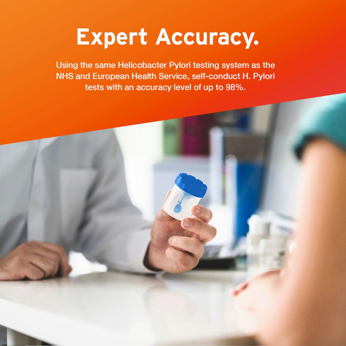 AYDMED Helicobacter Pylori Test Kit - H. Pylori Rapid Detection - 2 Pack Home Screening - Damaged Box - BBE 05/2027
