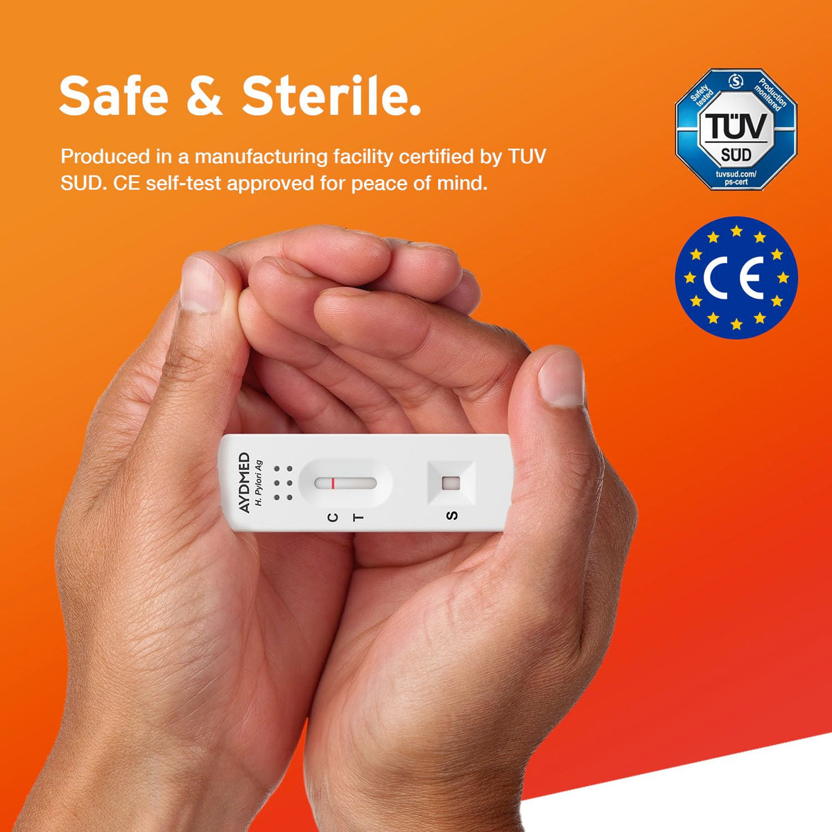 AYDMED Helicobacter Pylori Test Kit - H. Pylori Rapid Detection - 2 Pack Home Screening - Damaged Box - BBE 05/2027