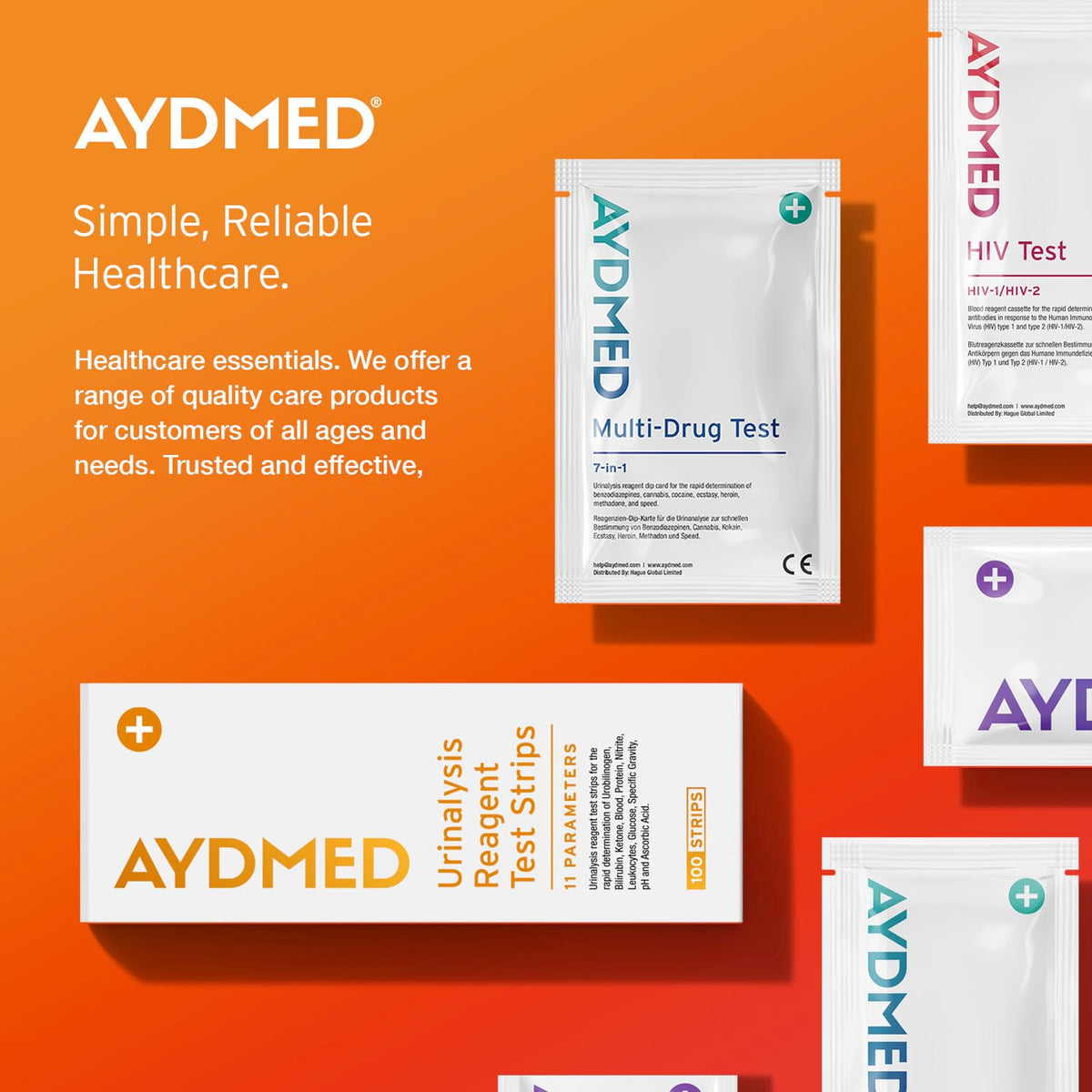 AYDMED Helicobacter Pylori Test Kit - H. Pylori Rapid Detection - 2 Pack Home Screening - Damaged Box - BBE 05/2027