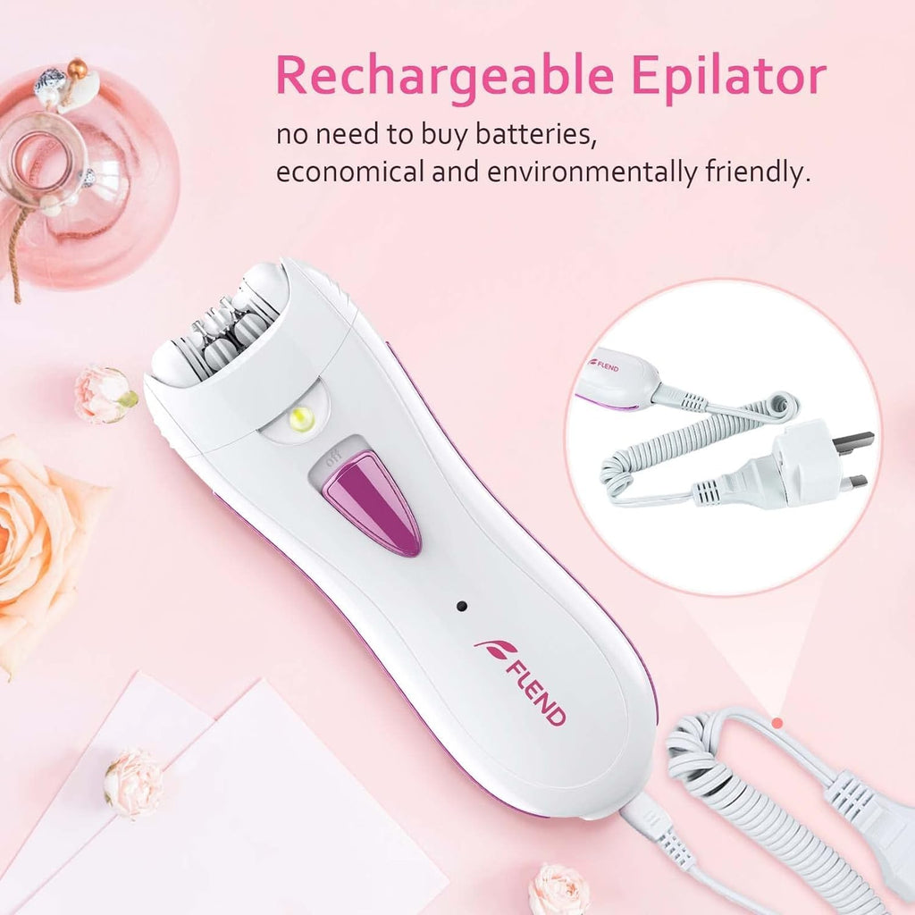 Smooth Glide Epilator for Women - Face Legs Bikini Hair Remover - Smooth Glide E-pilator - Damaged Box