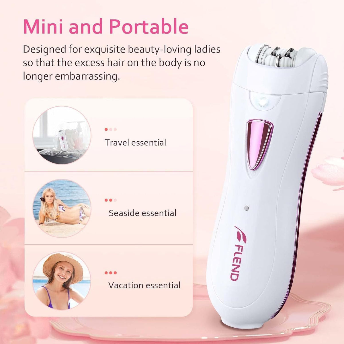 Smooth Glide Epilator for Women - Face Legs Bikini Hair Remover - Smooth Glide E-pilator - Damaged Box