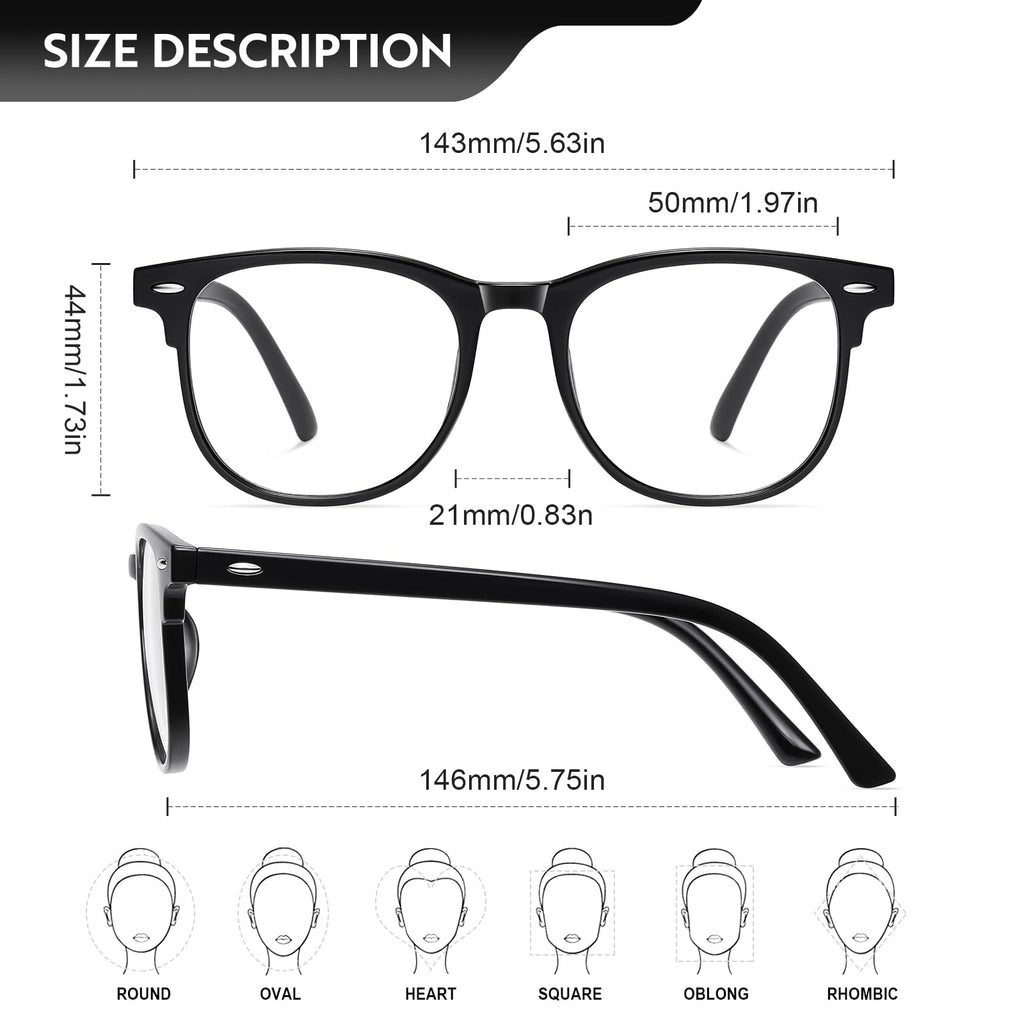 Okany 3 Pack Round Reading Glasses - Blue Light Blocking - Black White Leopard - 2.5 Optical Power - Damaged Box