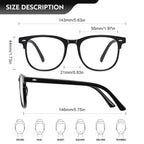 Okany 3 Pack Round Reading Glasses - Blue Light Blocking - Black White Leopard - 2.5 Optical Power - Damaged Box