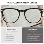 Okany 3 Pack Round Reading Glasses - Blue Light Blocking - Black White Leopard - 2.5 Optical Power - Damaged Box