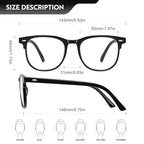 Okany 3 Pack Round Reading Glasses - Blue Light Blocking - Black White Leopard - 2.5 Optical Power - Damaged Box