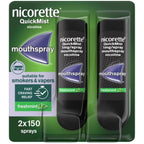 Nicorette Quickmist Mouthspray - Freshmint Nicotine Spray - 2 x 150 Sprays - Stop Smoking Aid - New - BBE 05/2028