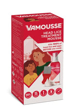 Vamousse Head Lice Treatment Mousse 160ml - Kills Lice & Eggs in 15 Mins - One-Time Application - Nit Comb Included - New - BBE 02/2028