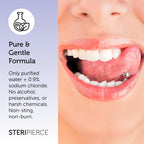 SteriPierce Sterile Saline Solution - Piercing Cleaning Spray for Nose Ear Body - 75ml Hypoallergenic Vegan - Damaged Box - BBE 11/2028