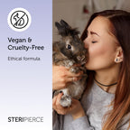 SteriPierce Sterile Saline Solution - Piercing Cleaning Spray for Nose Ear Body - 75ml Hypoallergenic Vegan - Damaged Box - BBE 11/2028