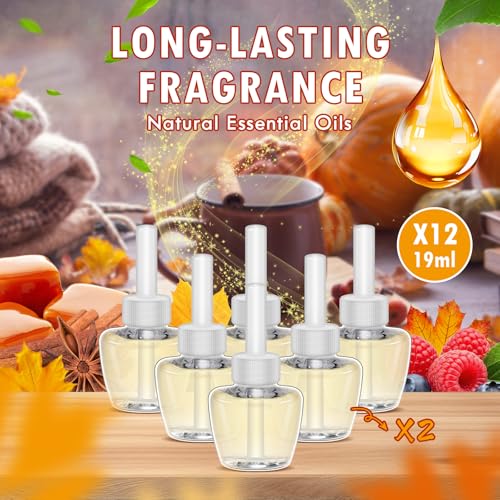 Scent-Hi Plug-In Air Freshener Refills 12 Pack - Compatible Air Wick & Glade Scent Diffuser Oil - Damaged Box
