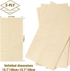 LEKOCH 300 Pcs Disposable Bamboo Paper Napkins - 2 Ply Compostable Eco Friendly Dinner Napkins 40x40cm - Damaged Box