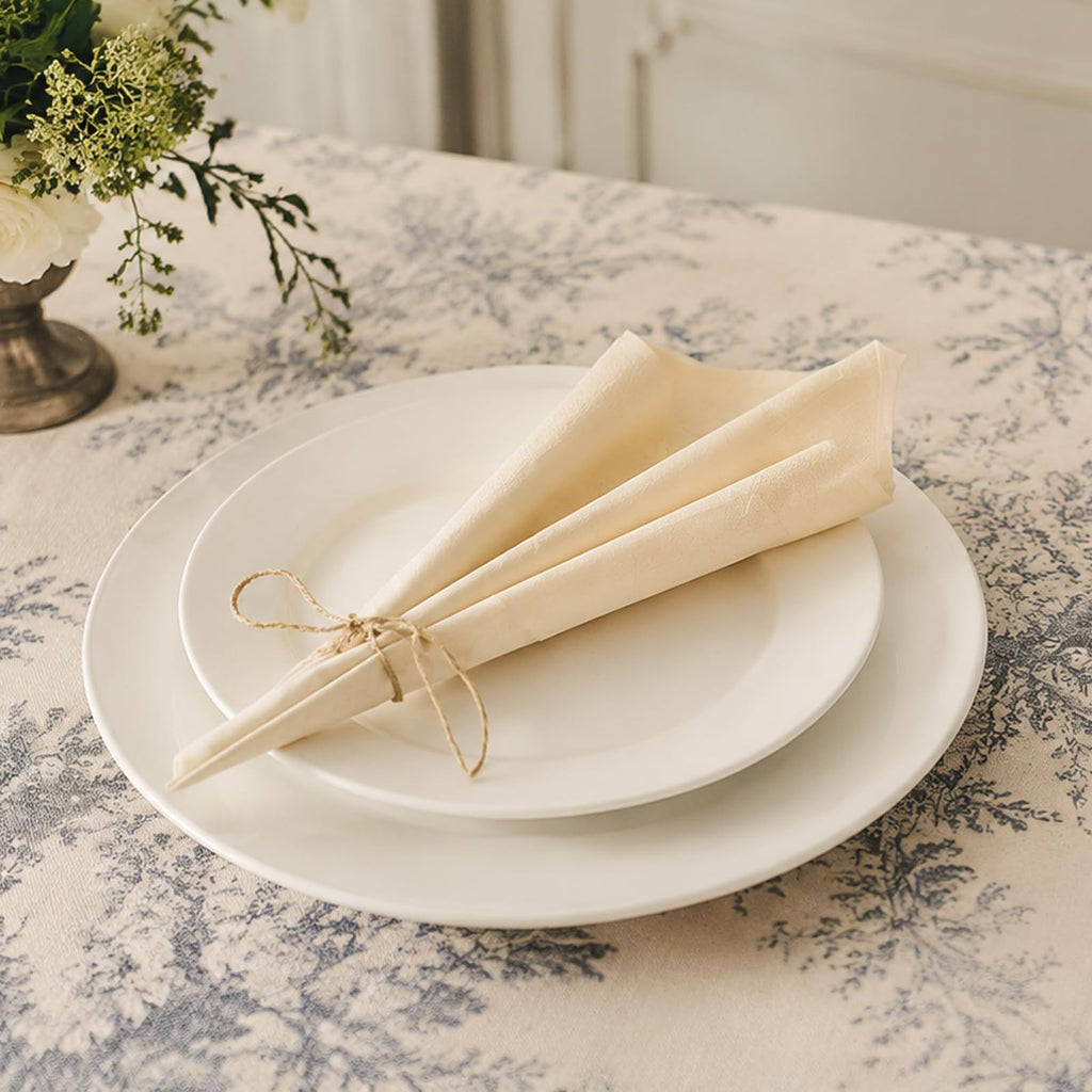 LEKOCH 300 Pcs Disposable Bamboo Paper Napkins - 2 Ply Compostable Eco Friendly Dinner Napkins 40x40cm - Damaged Box