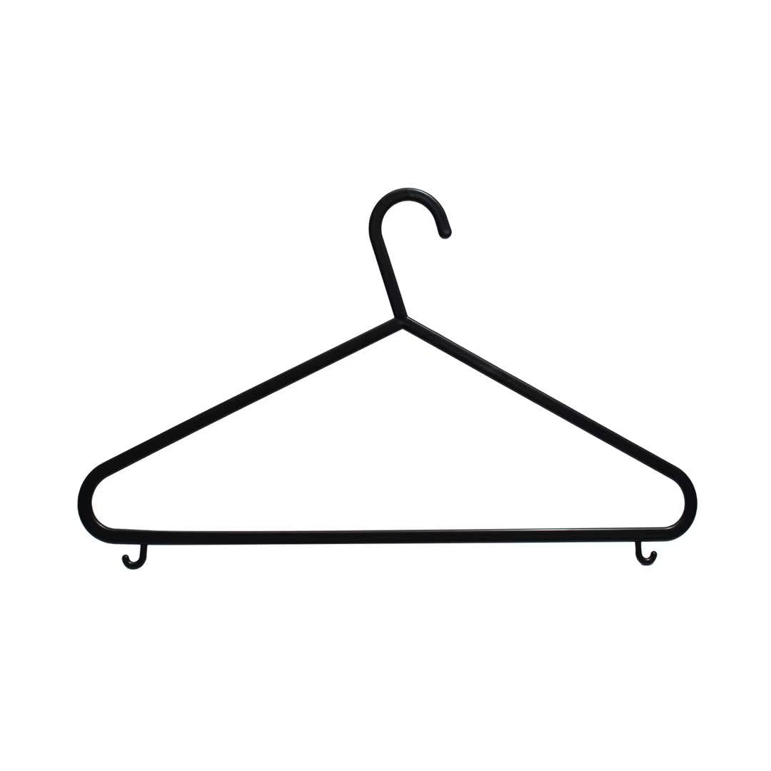 REQUISITE NEEDS 100 Pack Adult Coat Hangers - Strong Plastic Space Saving - Trouser Bar Suits Coats Clothes Rails - Damaged Box