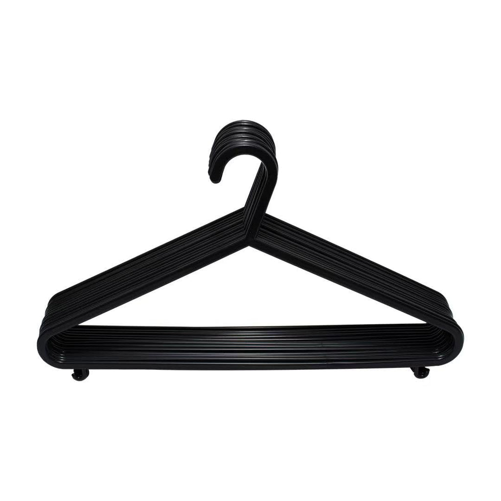 REQUISITE NEEDS 100 Pack Adult Coat Hangers - Strong Plastic Space Saving - Trouser Bar Suits Coats Clothes Rails - Damaged Box